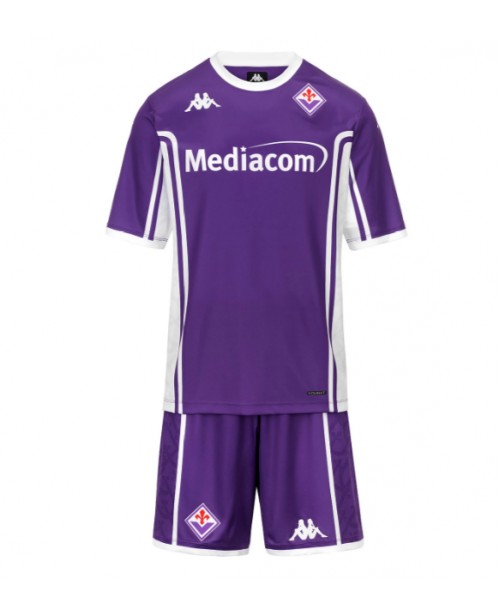 Günstige Fiorentina Moise Kean #20 Heimtrikotsatz Kinder 2025-26 Kurzarm (+ Kurze Hosen)